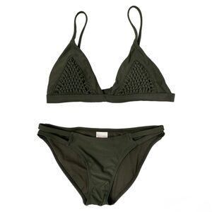 Xhilaration Dark Green Bikini Set